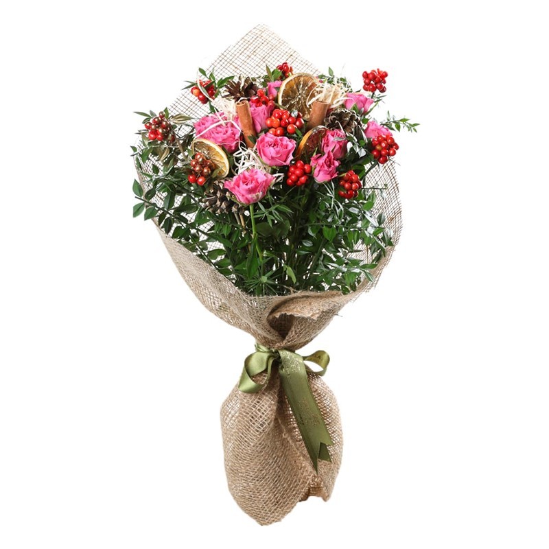 Pink Rose Kokina Buketi