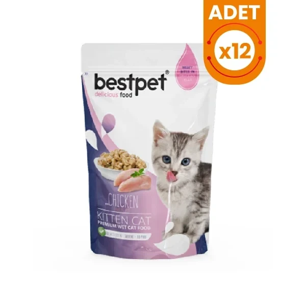 BestPet Kitten Jelly Pouch Yavru Kedi Maması 12 Adet