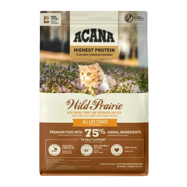 Acana Wild Prairie Tahılsız Tavuklu ve Balıklı Yetişkin Kedi Maması 1.8KG