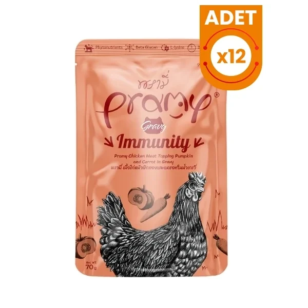 Pramy Indoor Sos İçinde Tavuklu Balkabaklı ve Havuçlu Pouch Yetişkin Konserve Kedi Maması