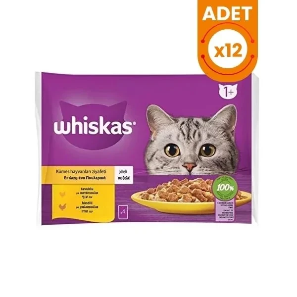 Whiskas Pouch Tavuklu ve Hindili Yetişkin Kedi Konserve Maması