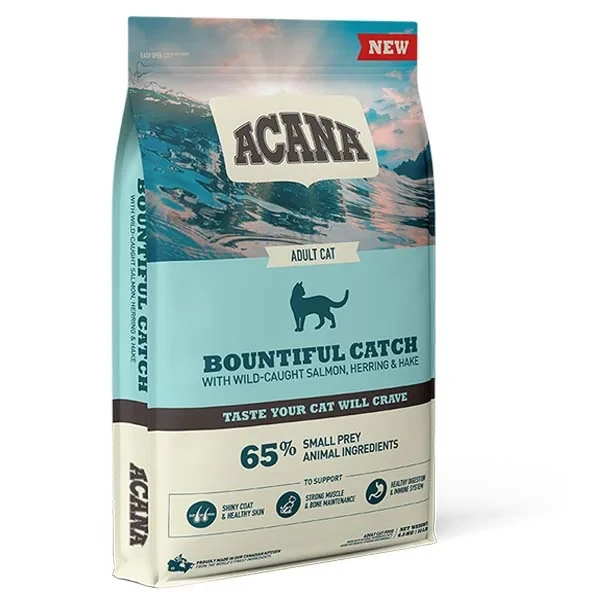Acana Bountiful Catch Somonlu ve Ringa Balıklı Yetişkin Kedi Maması 4.5KG