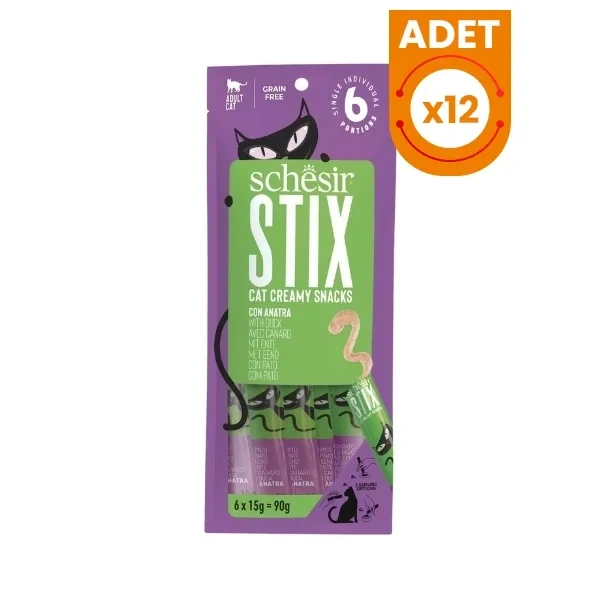 Schesir Cat Stick Ördekli Sıvı Kedi Ödül Maması