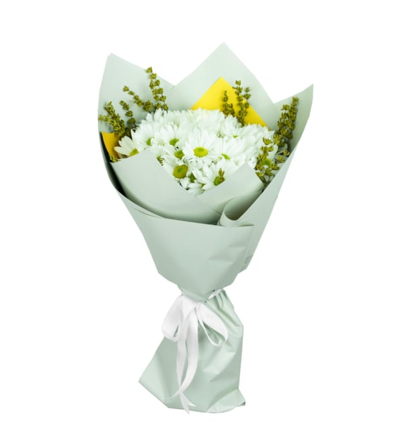 Özel Tasarım Bukette Beyaz Papatyalar